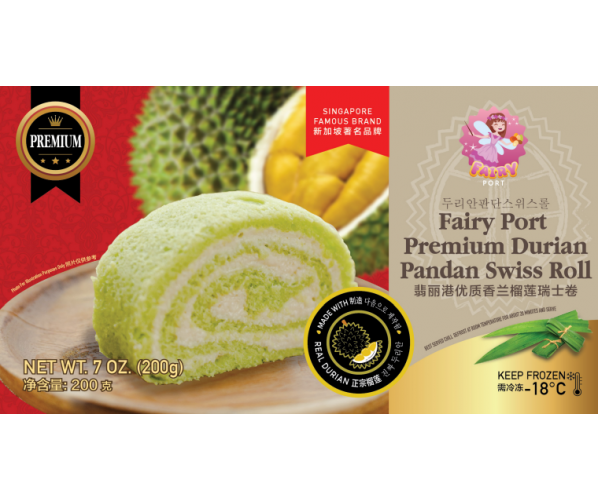 Premium Durian Pandan Swiss Roll